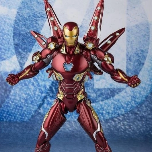 Bandai Tamashii Nations S.H.Figuarts Avengers: Endgame Iron Man MK-50 With Nano Weapon Set 2 Robot Showcase