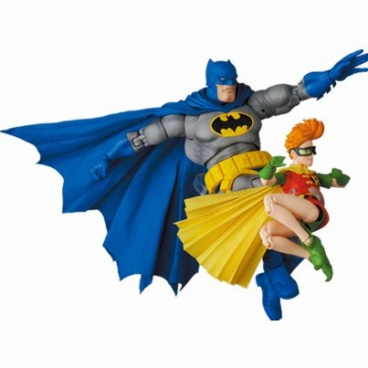 MAFEX BATMAN BLUE Ver. & ROBIN (The Dark Knight Returns) Fast shipping Gaming Toy