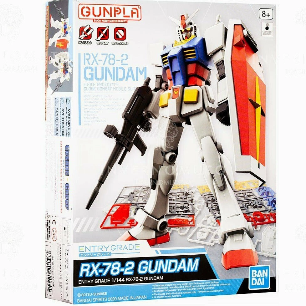 Bandai Hobby Entry Grade 1/144 RX-78-2 Gundam "Mobile Suit Gundam" (5060747) Anime Character