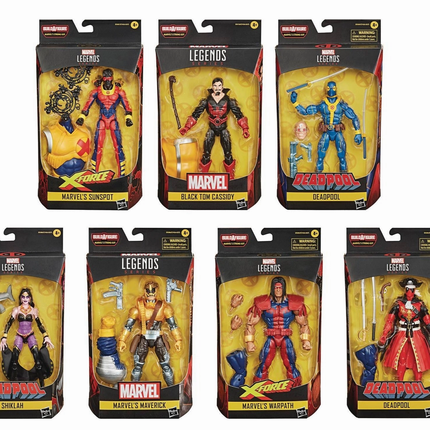 Marvel Legends Deadpool Wave Set of 8 Figures (Strong Guy BAF) Action Merchandise Oceanic Art