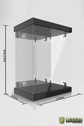 Wildlife Model Master Light House Acrylic Display Case with Lighting for 1/6 Action Figures - Black
