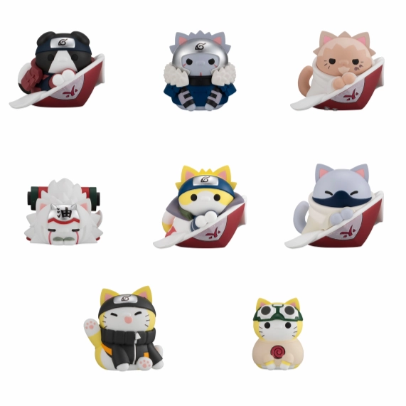 Realistic Art Amateur Hobby MEGA CAT PROJECT Naruto Shippuden Nyaruto??The Bond between Master and Disciple Ver. (set of 8)