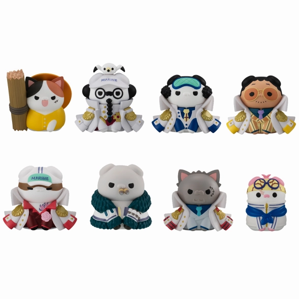 Editor's Choice Mega Cat Project One Piece Nyan Piece Nyan! Luffy vs Marines (Set of 8)