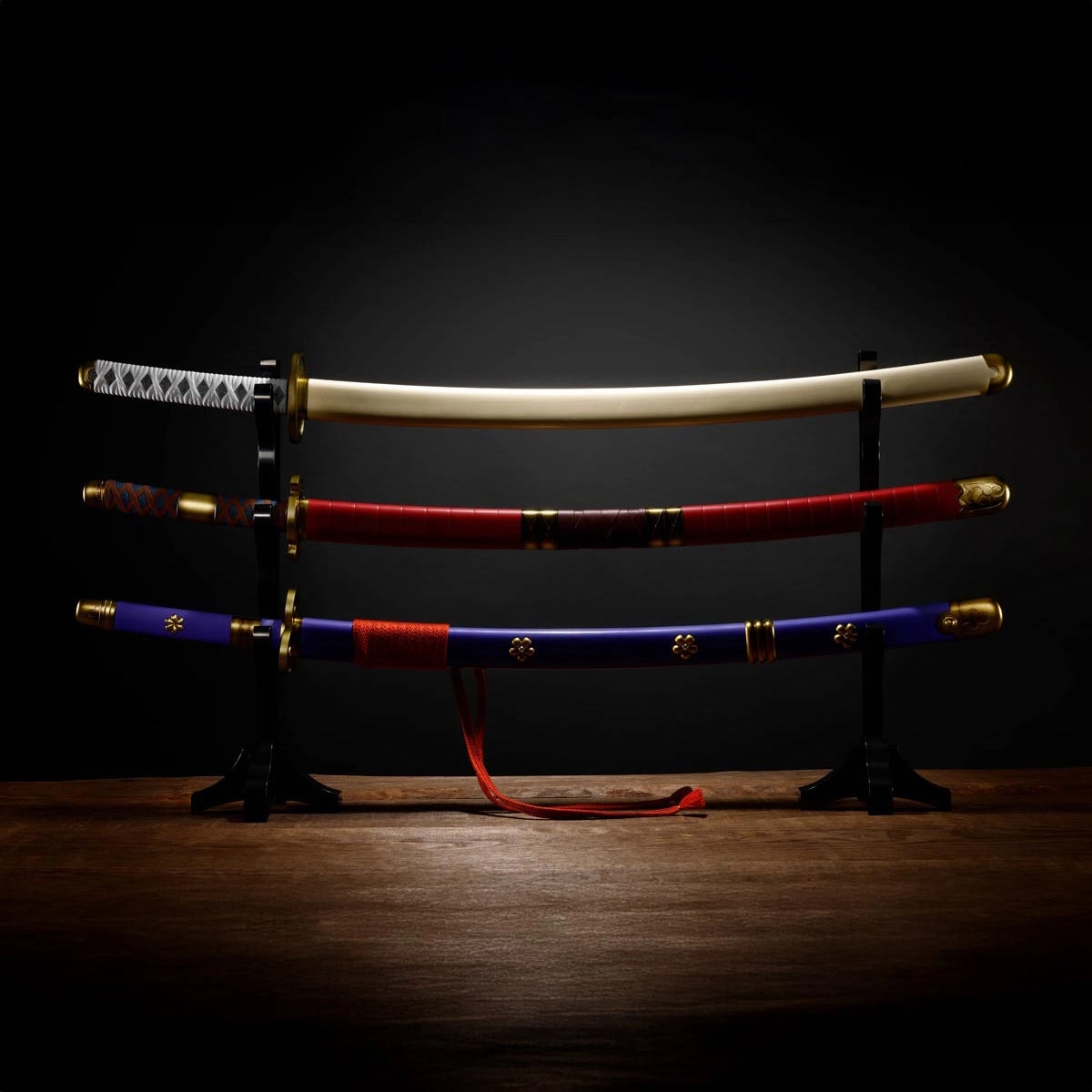 Roronoa Zoro Three Sword Style set (Wado Ichimonji, Sandai Kitetsu, Enma) "One Piece" Proplica Movie Collection