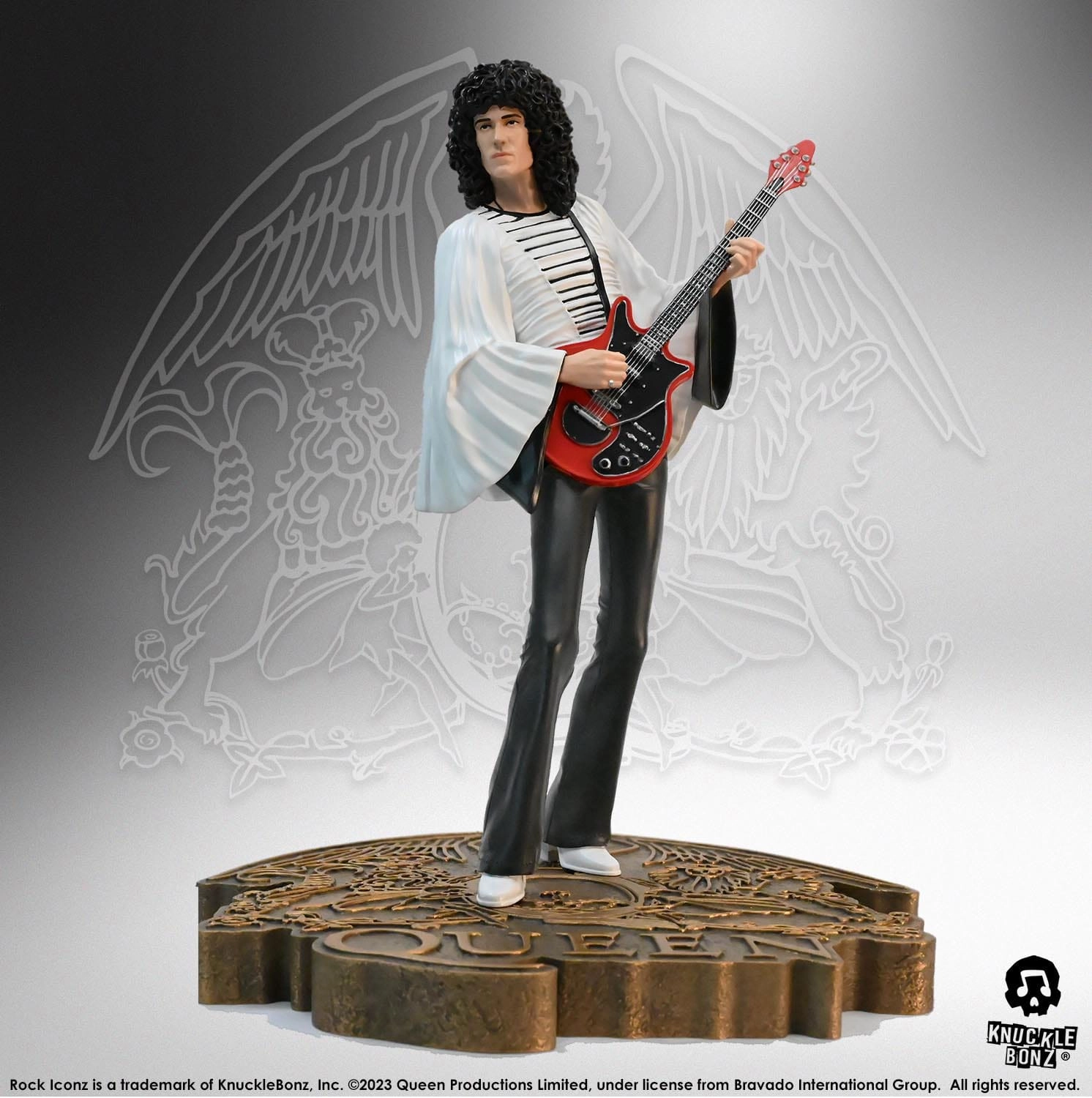 Veteran Designer Knucklebonz Queen Rock Iconz Brian May II (Sheer Heart Attack Era) Statue