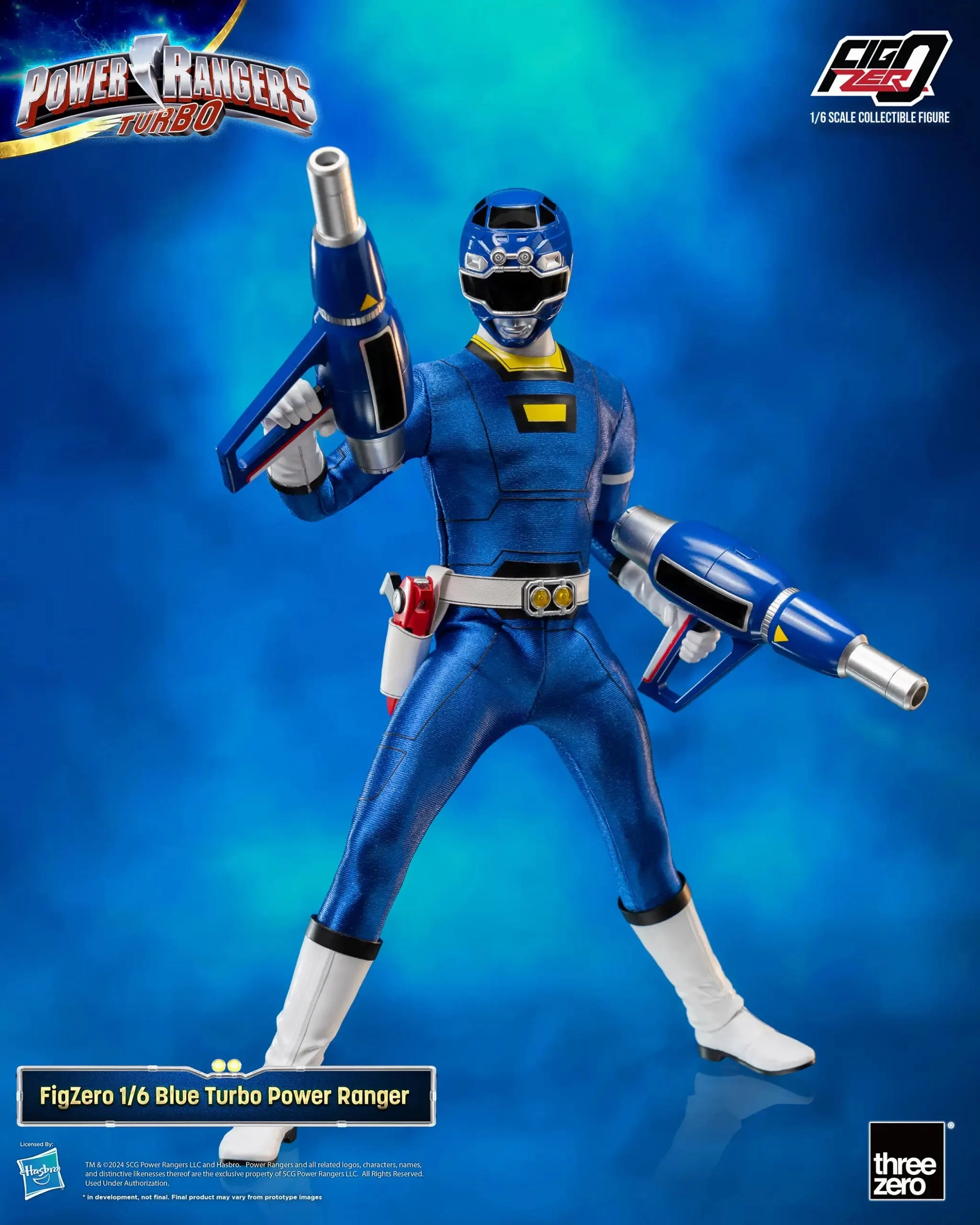 Power Rangers Turbo FigZero 1/6 Blue Turbo Power Ranger Battery operated Dorm Room