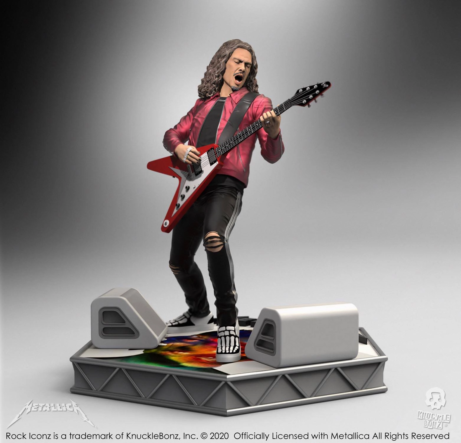 Knucklebonz Metallica Rock Iconz Kirk Hammett Statue Dog Statue Historical Figure