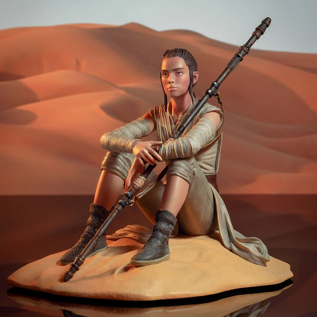 STAR WARS PREMIER COLLECTION REY DREAMER STATUE Anime Figure Premium Merchandise