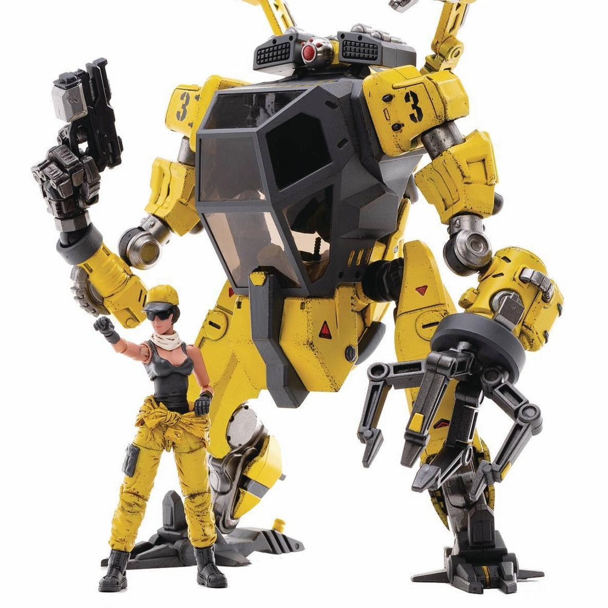 JOY TOY NORTH 03 MAINTENANCE MECHA 1/18 FIGURE Chrome Plated