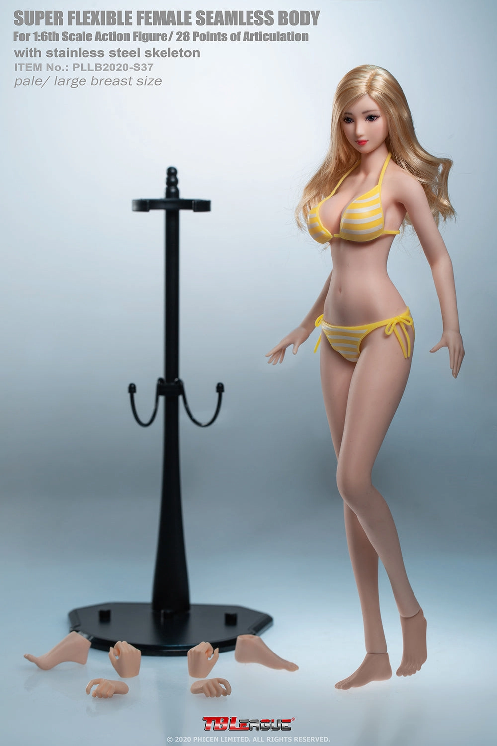 Christmas Ornament Phicen TBLeague S37 Anime Style Female Seamless 1/6 Body Action Figure