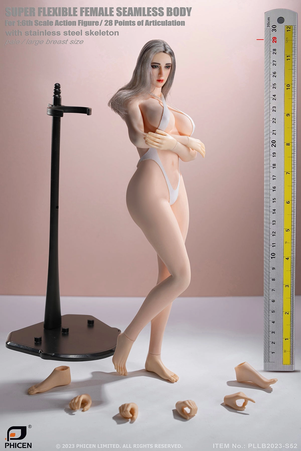 Phicen TBLeague S52 Pale, Large Bust Female Seamless 1/6 Action Figure Posable Model