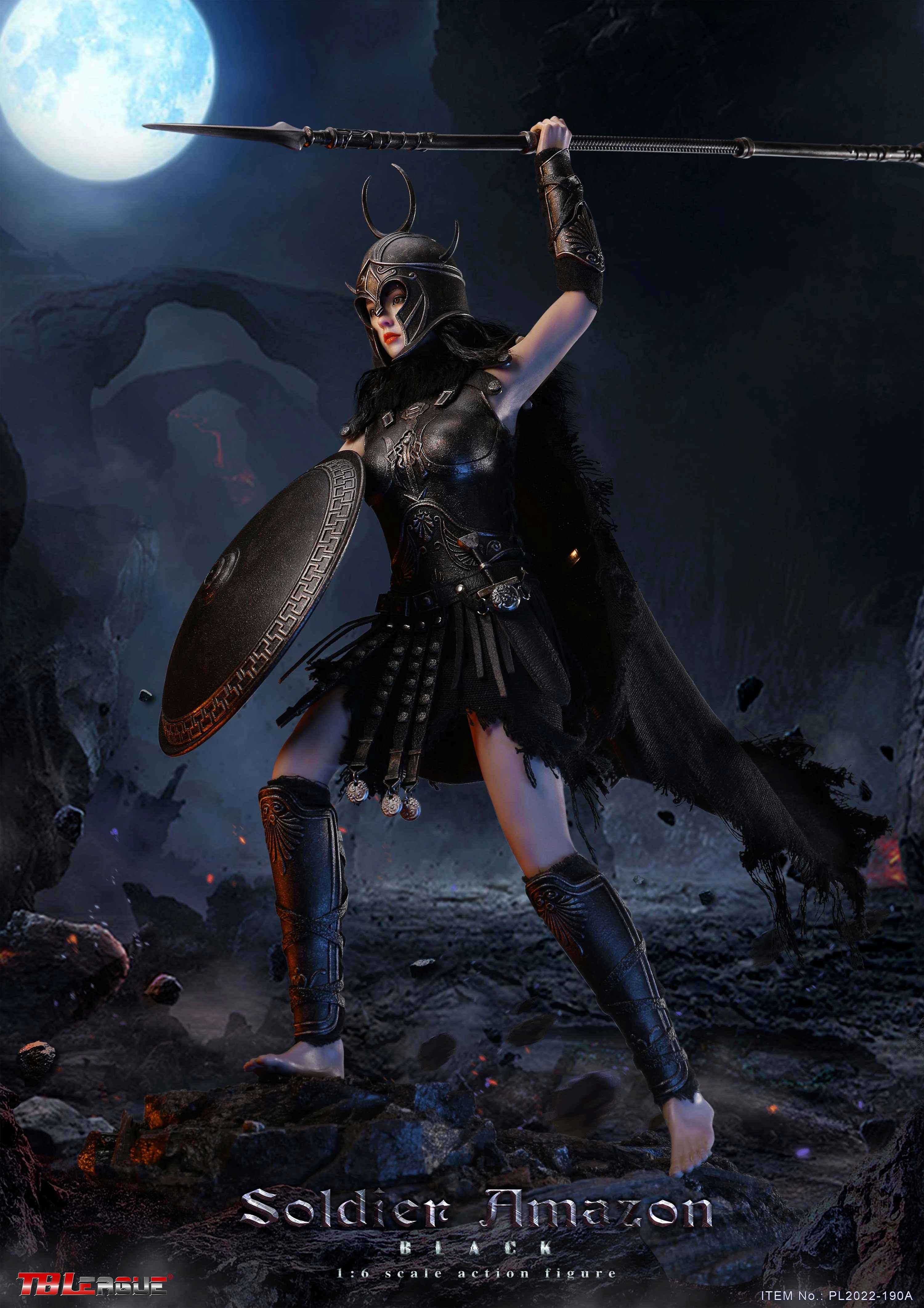 Phicen TBLeague Soldier Amazon - Black 1/6 Action Figure Themed Decor Cultural Heritage