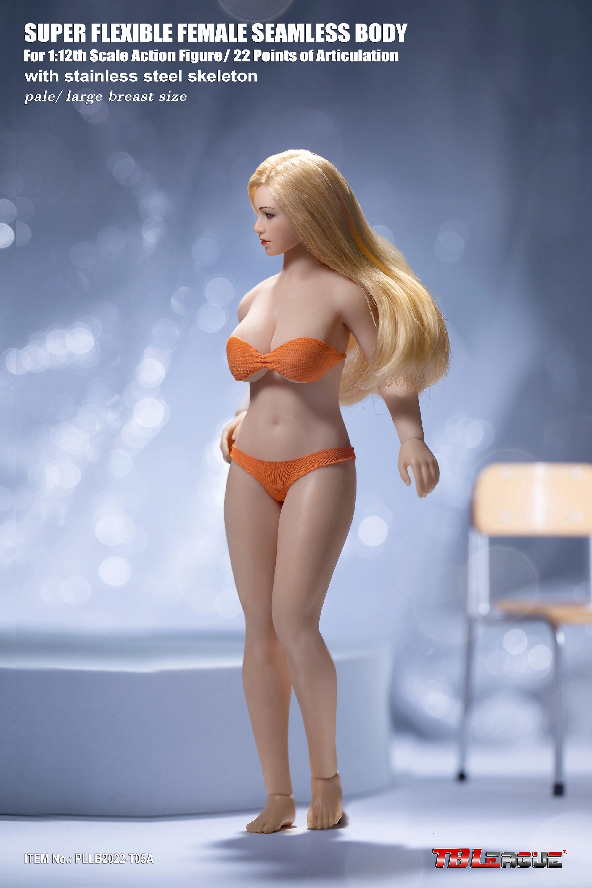 Office Desk Toy Phicen TBLeague T05A Pale, Large Bust Female Seamless 1/12 Action Figure