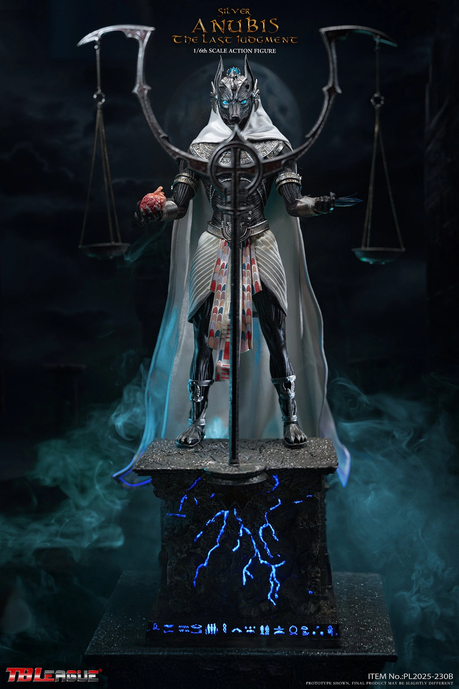 Phicen TBLeague The Last Judgment Anubis - Silver 1/6 Action Figure PVC Goods Monochrome Design