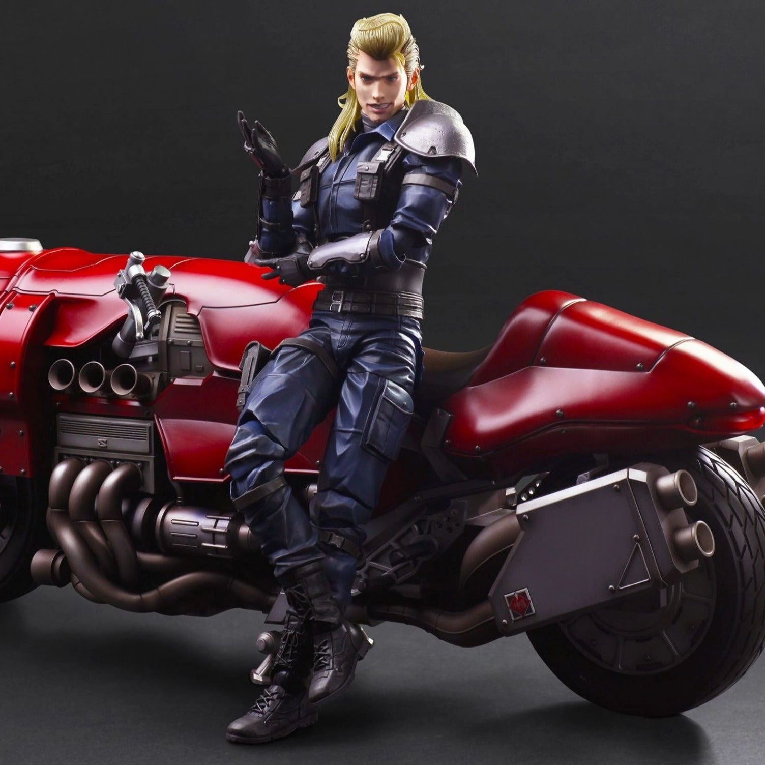 Hero Replica Collectors Hero Play Arts Kai Final Fantasy VII Remake Roche & Motorcycle Set