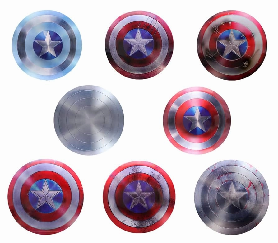 Porcelain Shield Collection - Captain America (Each) Collectible Sculpture Superhero Collection