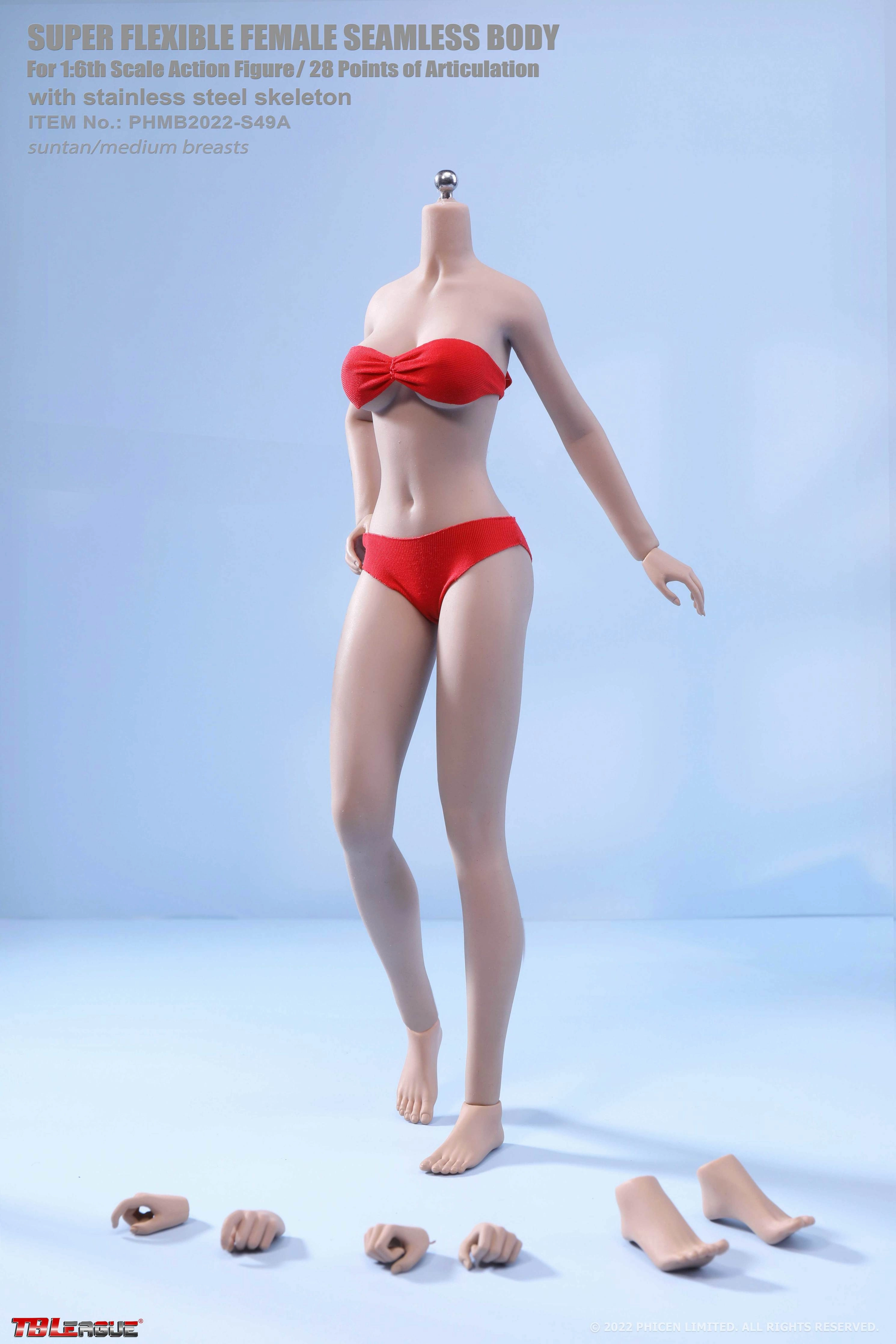 Global Appeal Phicen TBLeague S49A Suntan, Medium Bust Female Seamless 1/6 Action Figure