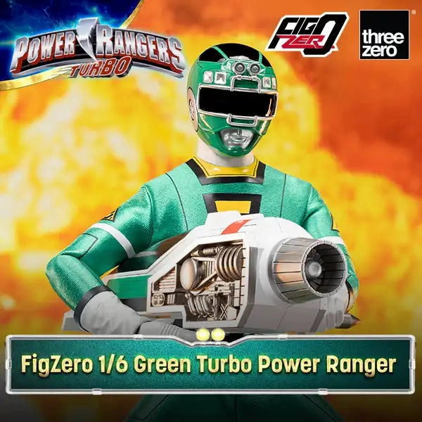 Collectible Goods Power Rangers Turbo FigZero 1/6 Green Turbo Power Ranger