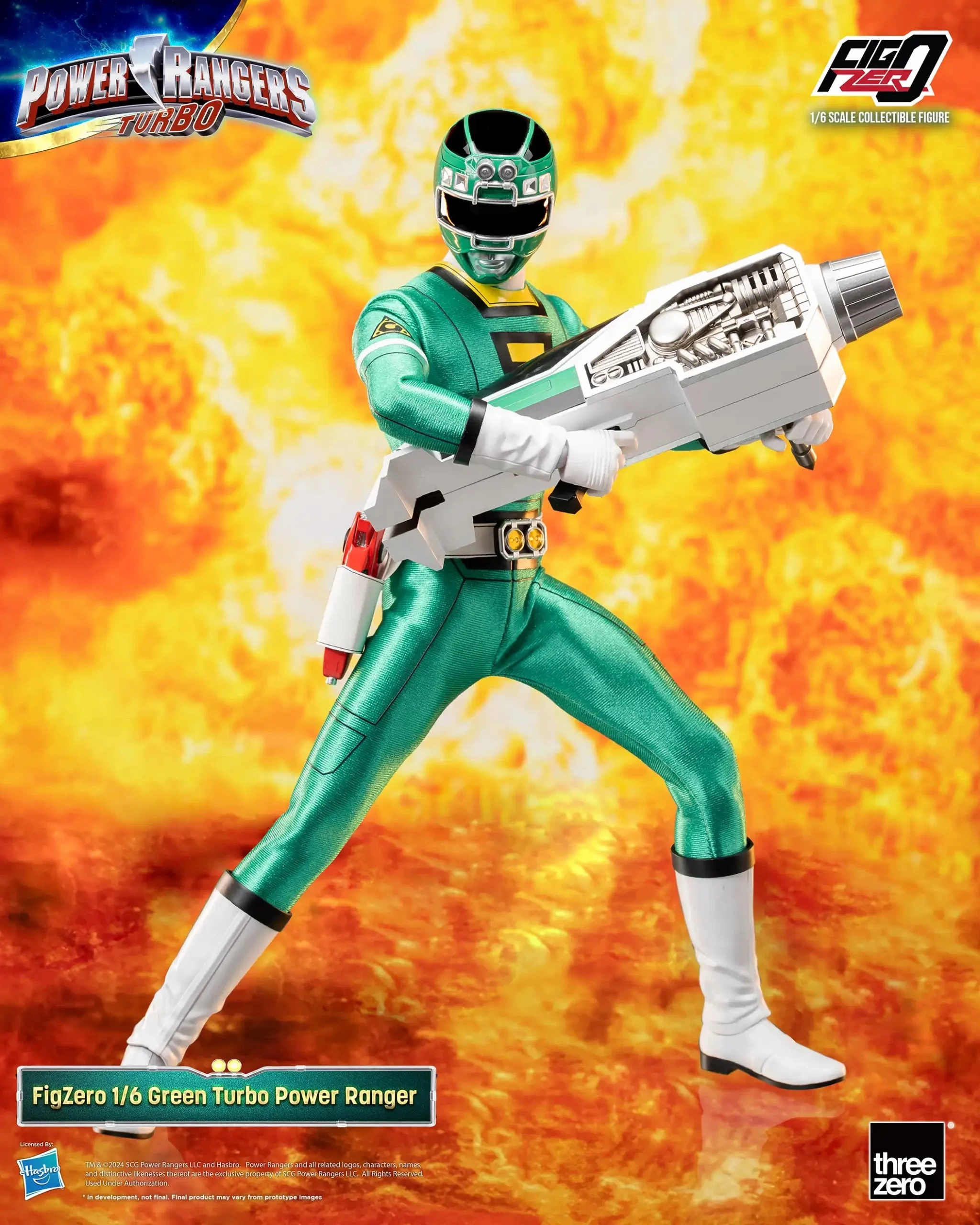 Desk Decor Power Rangers Turbo FigZero 1/6 Green Turbo Power Ranger