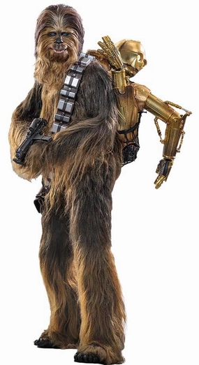 Comic Adaptation Limited Sculpture Hot Toys Chewbacca with Disassembled C-3PO - Star Wars: The Empire Strikes Back - MMS766 - 1/6 Scale Collectible Figure