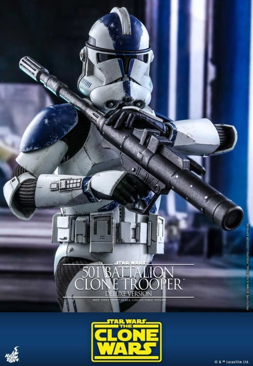 Hot Toys Star Wars: The Clone Wars TMS023 501st Battalion Clone Trooper (Deluxe) 1/6th Scale Figure Tropical theme Sculpted Art