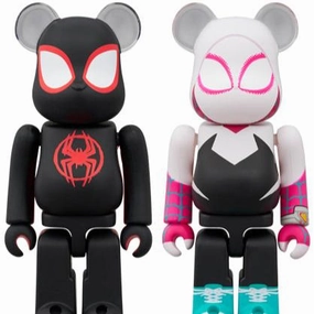 BE@RBRICK Spider-Man (Miles Morales) & Spider-Gwen 2 Set Handicraft Item