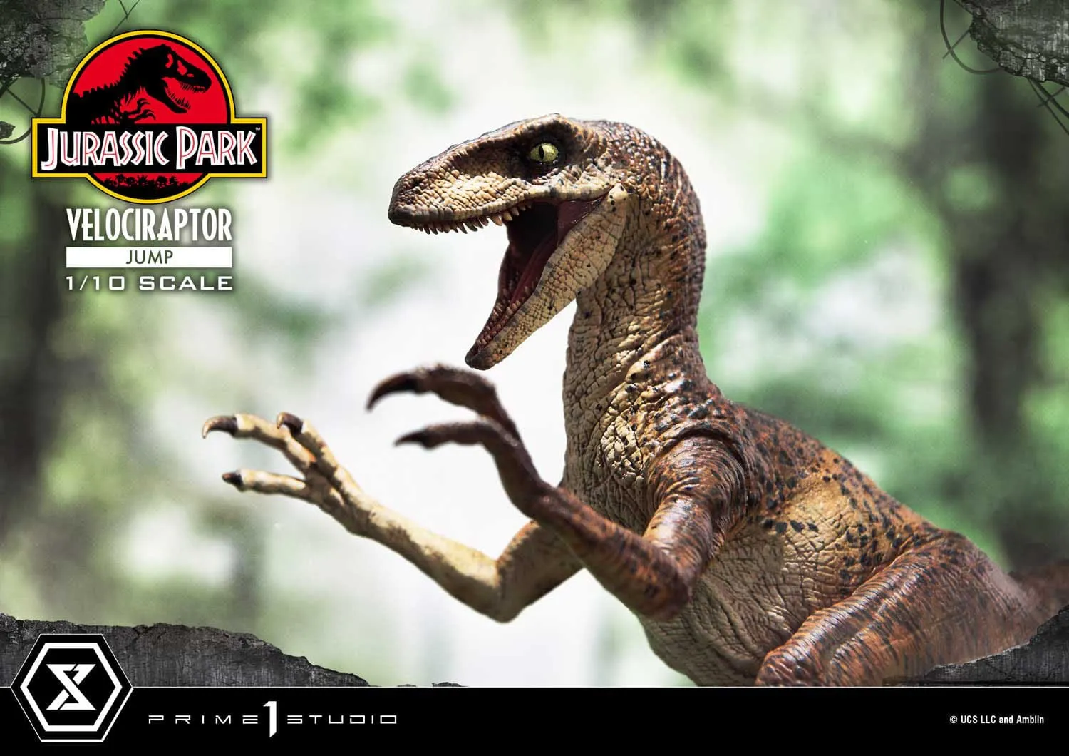 Metal Craft Prime 1 Studio Jurassic Park Velociraptor Jump Prime Collectibles 1/10 Statue