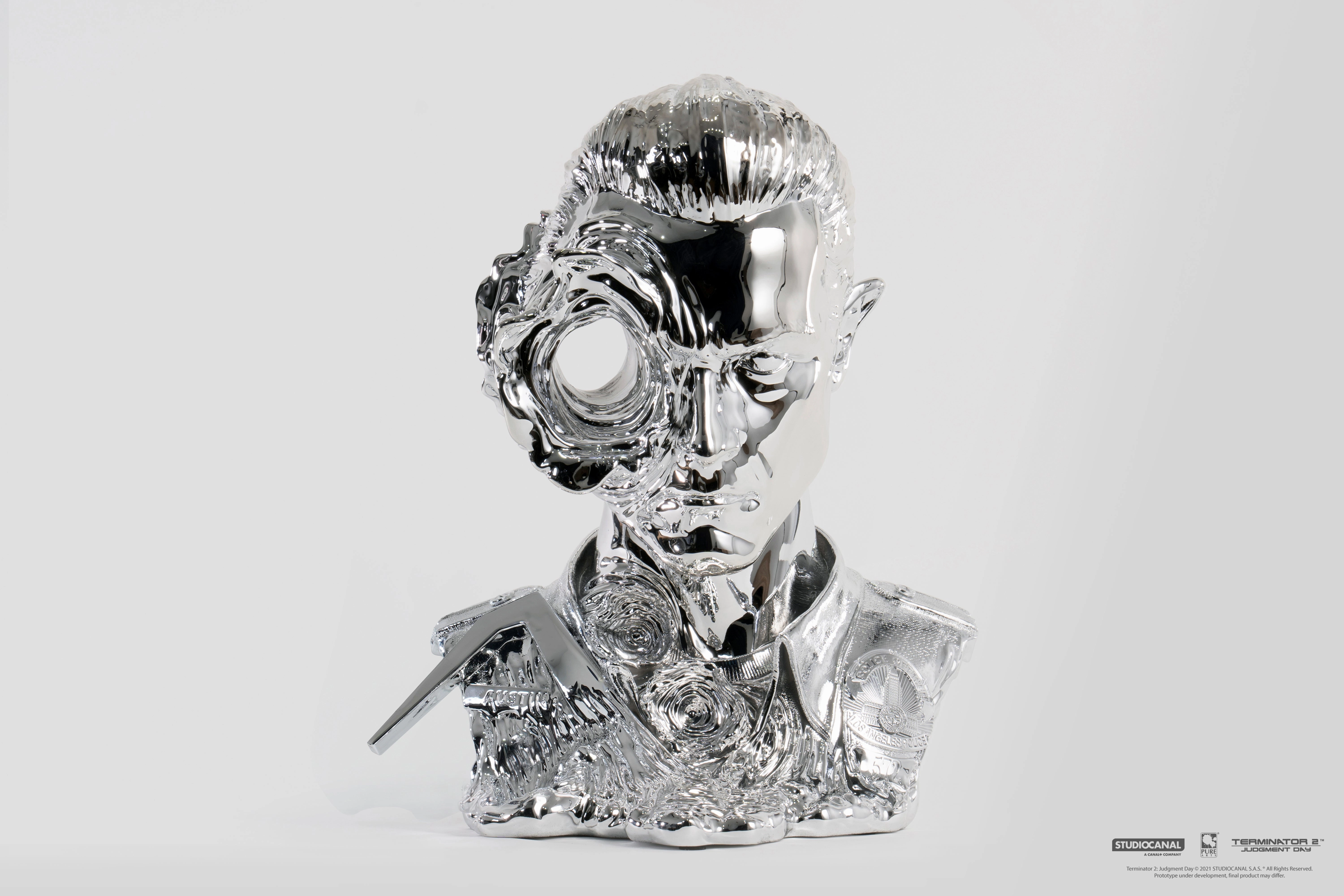 Blockchain Token Display Piece PUREARTS T-1000 Liquid Metal Art Mask (Regular Version) - Terminator - 1/1 Scale Collectible Replica