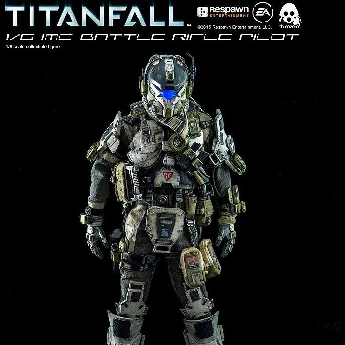Legacy Item Premium Model Threezero 3A TITANFALL IMC BATTLE RIFLE PILOT 1/6