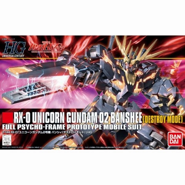 [Backorder] Bandai Hobby HGUC 1/144 #134 Unicorn Gundam 02 Banshee (Destroy Mode) (5057983) Influencer Pick