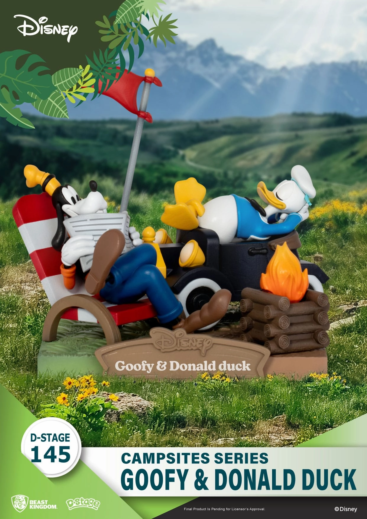 Limited Model Beast Kingdom Disney Campsite Series Goofy & Donald Duck D-Stage PVC Diorama Statue