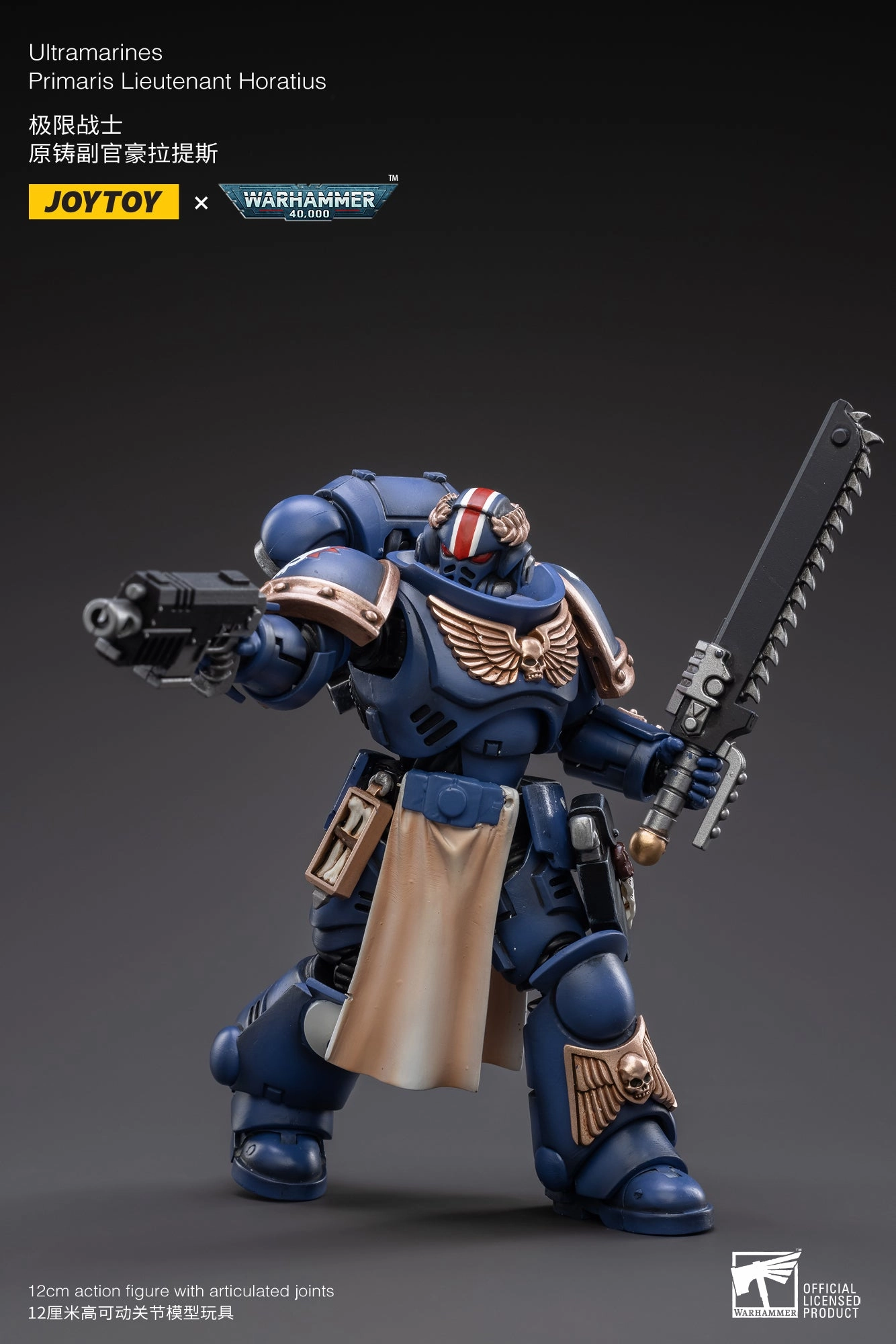 Family friendly WARHAMMER 40K Ultramarines Primaris Lieutenant Horatius