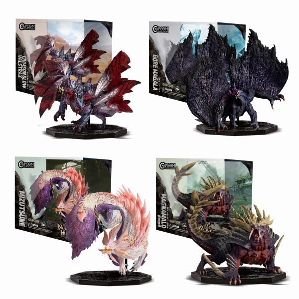 Designer Figure Collectible Product CAPCOM FIGURE BUILDER CUBE "MONSTER HUNTER" (Gore Magala/ Crimson Glow Valstrax/ Magnamalo(Enraged)/ Mizutsune)