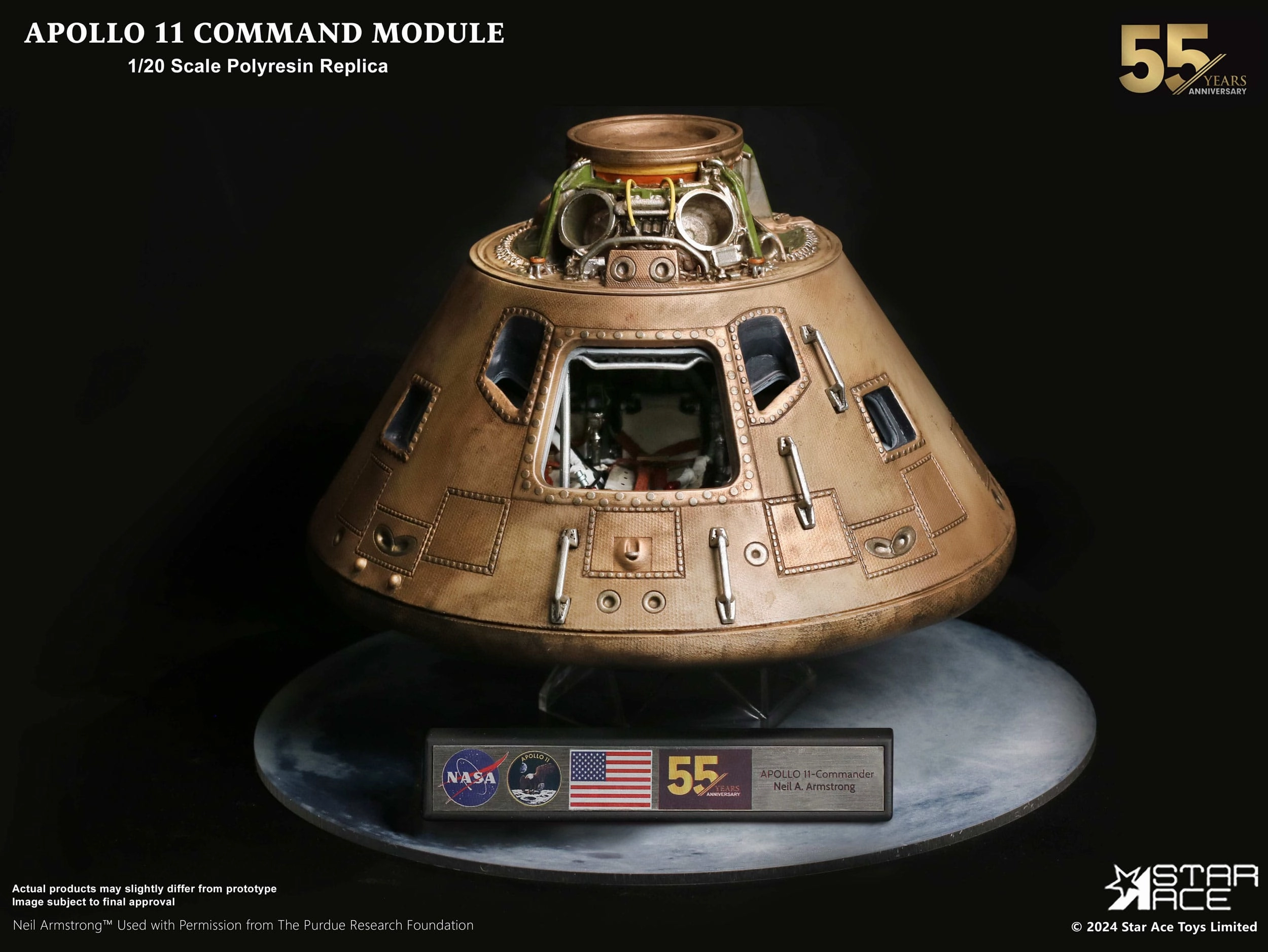 Museum Gift Star Ace Toys Apollo 11 Replica Command Module (NX) 1/20 Statue