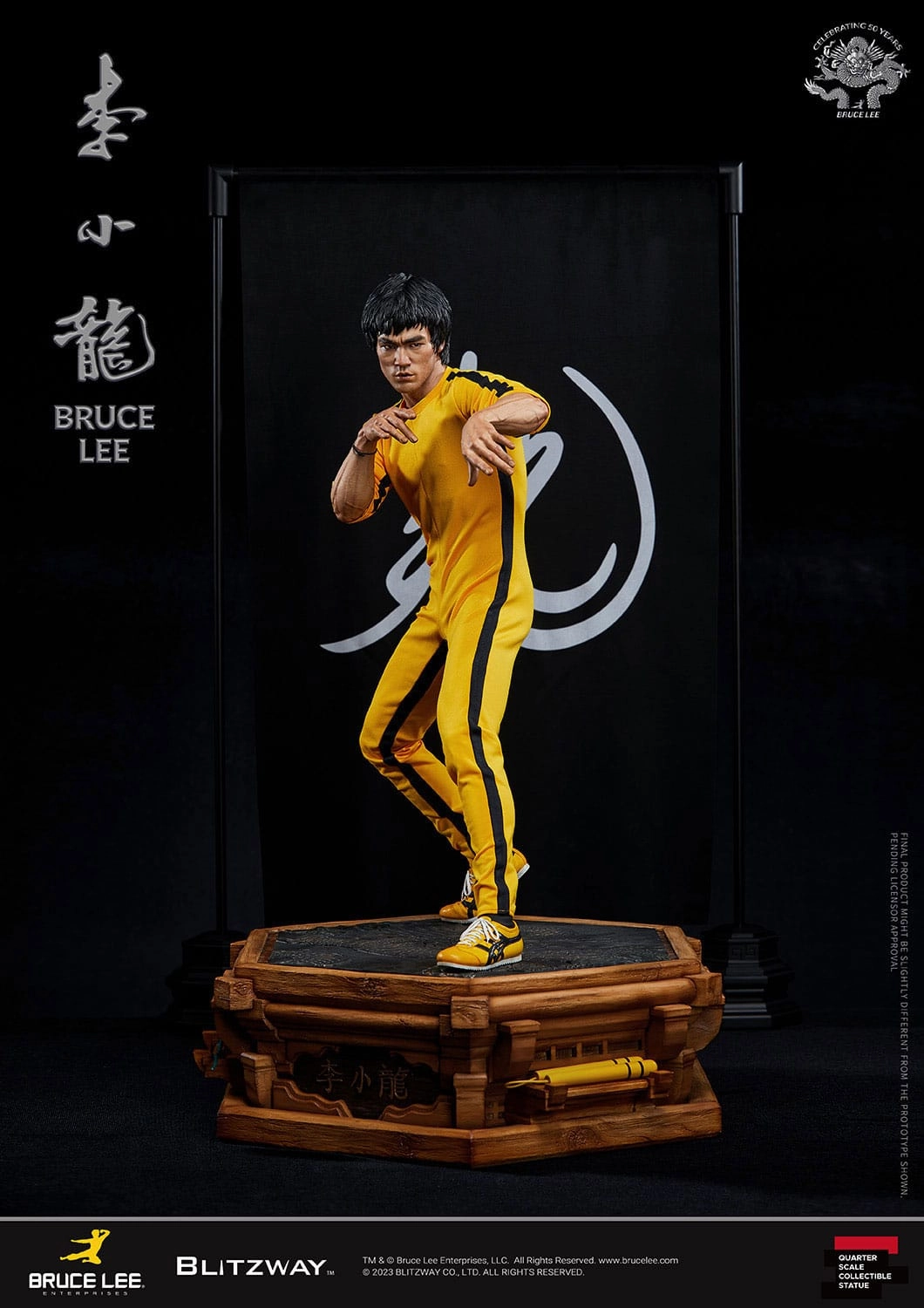 PC Game Blitzway Bruce Lee 50th Anniversary Tribute 1/4 Statue