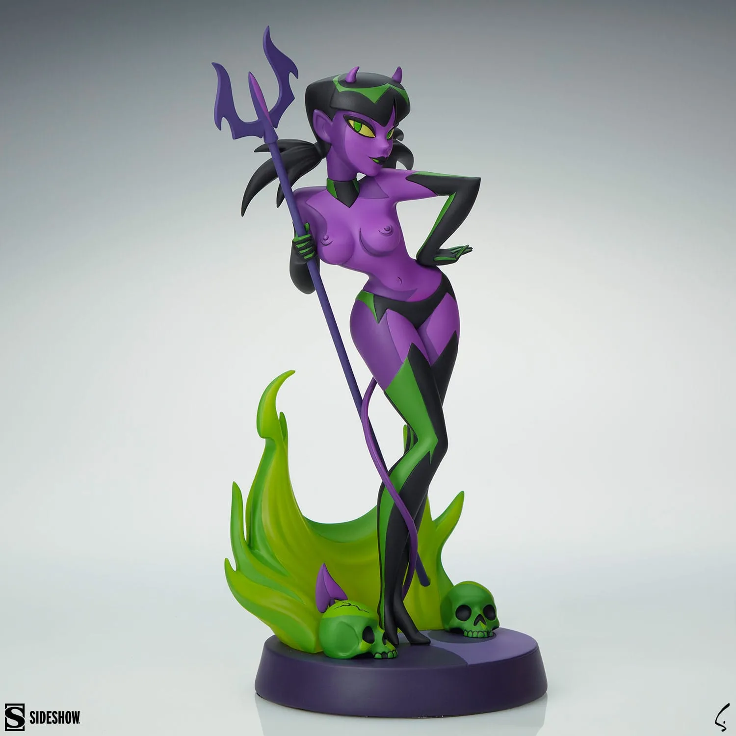 Christmas Ornament Mythical Figure Sideshow Collectibles Original Artist Series Devil Girl (Purple and Green Variant) Statue