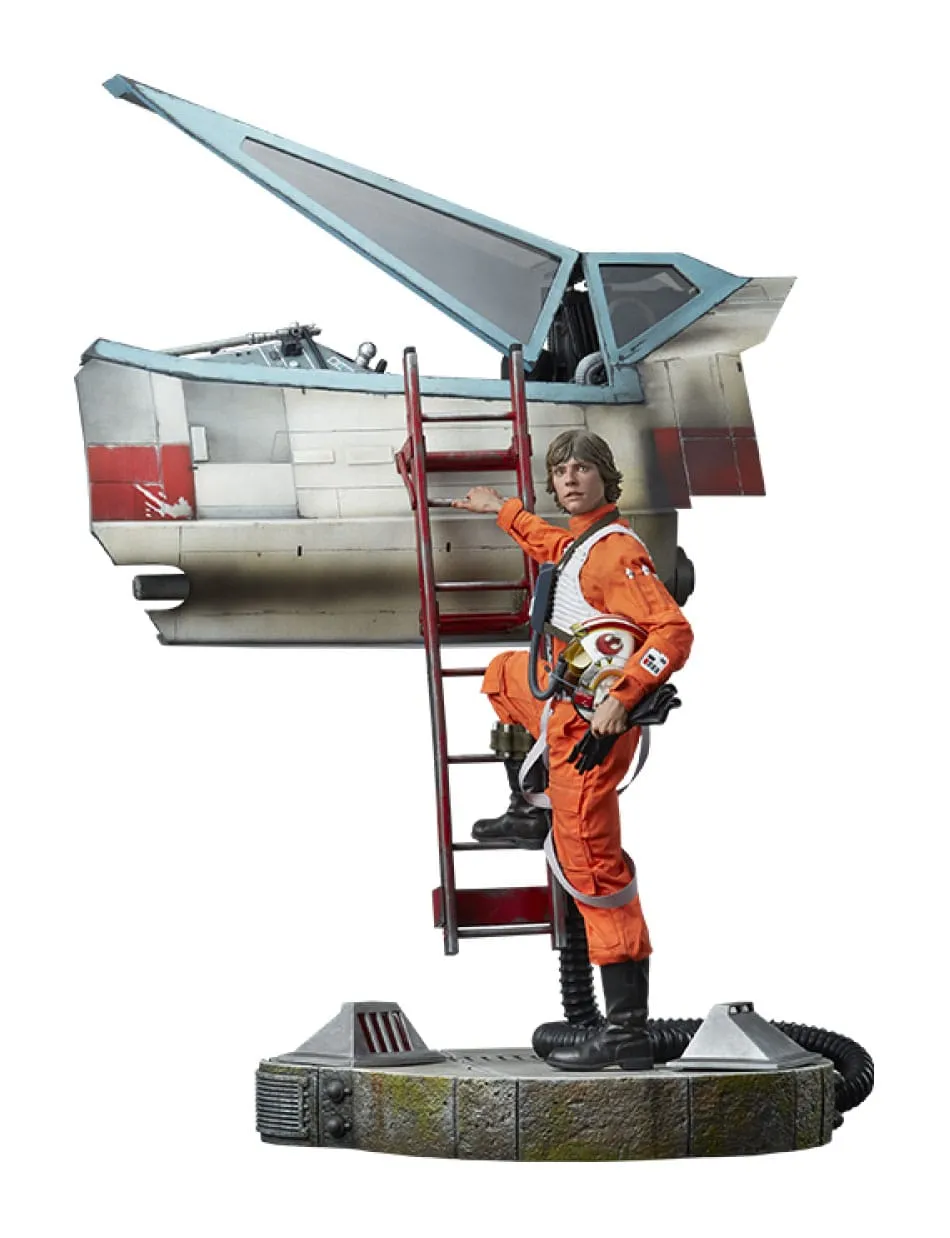 Painting Kit Folk Art Sideshow Collectibles Star Wars Luke Skywalker & X-Wing: Red Five, Standing By Premium Format Figure 1/4 Statue