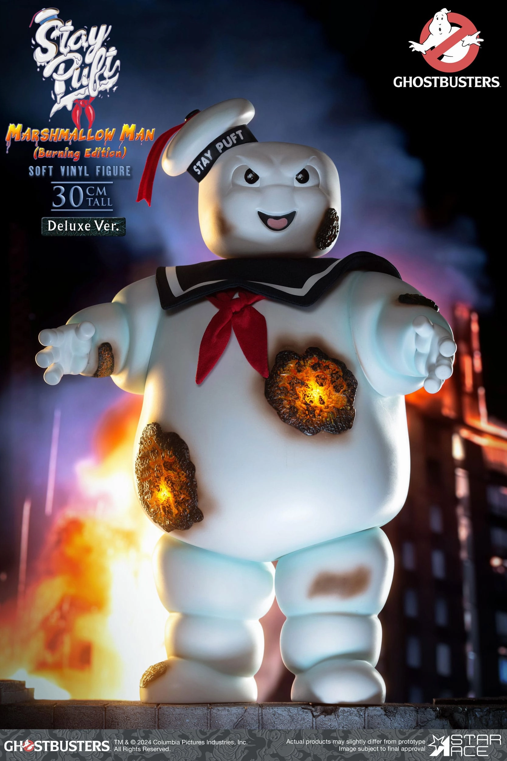 Star Ace Toys Ghostbusters Stay Puft Marshmallow Man Burning Edition Deluxe Version Soft Vinyl Statue Community Pick Action Product