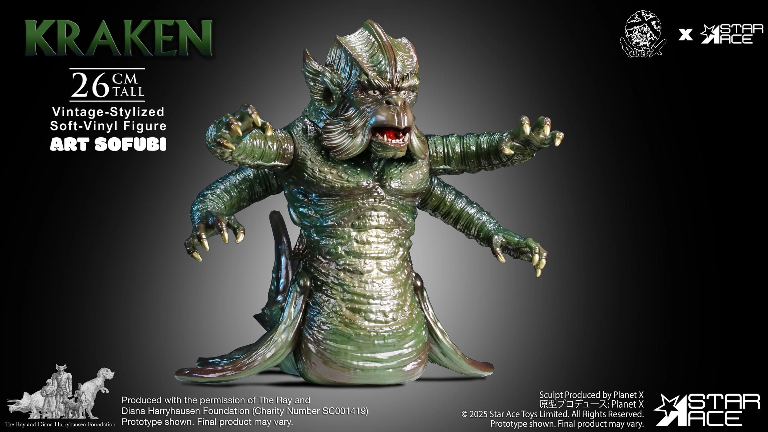Star Ace Toys Ray Harryhausen's The Kraken (Vintage Style) Soft Vinyl Statue Collectible Item Gaming Product