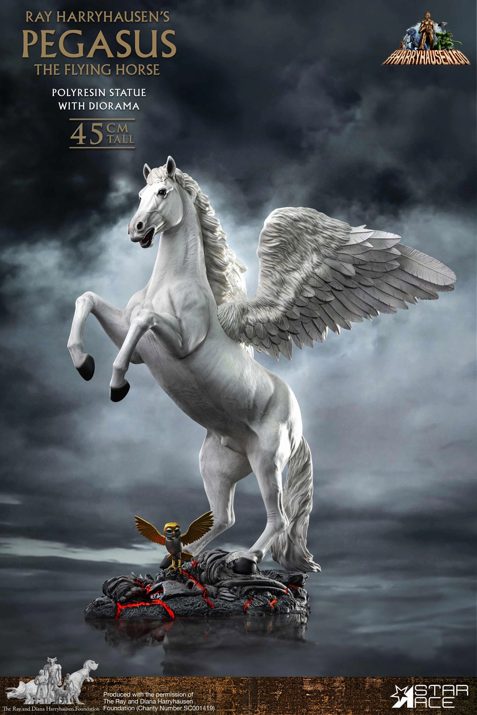 Star Ace Toys Ray Harryhausen's Pegasus: The Flying Horse 2.0 Deluxe Version Statue Movie Toy Limited Object