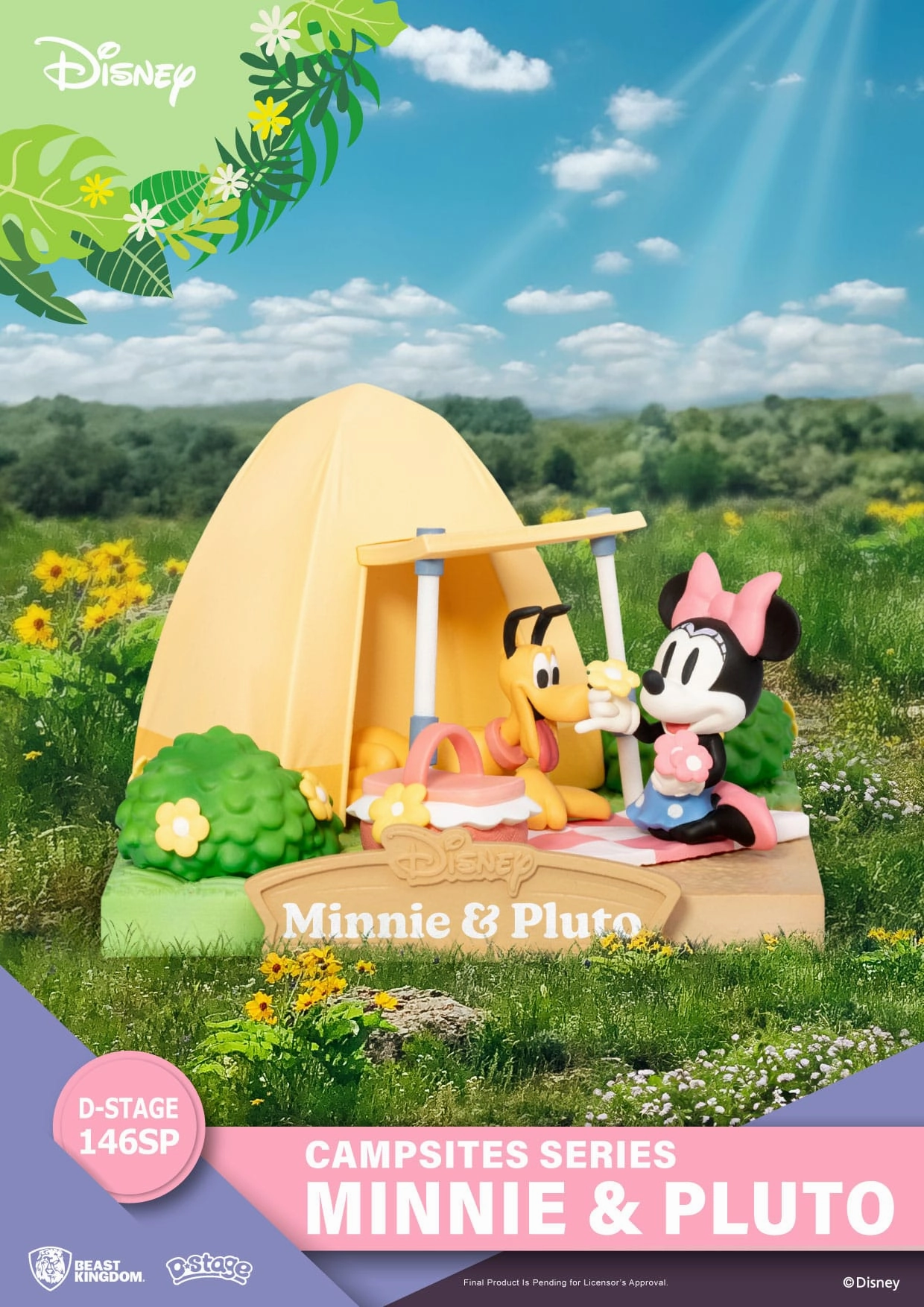 Art Display Action figure Beast Kingdom Disney Campsite Series Minnie & Pluto Special Edition D-Stage PVC Diorama Statue