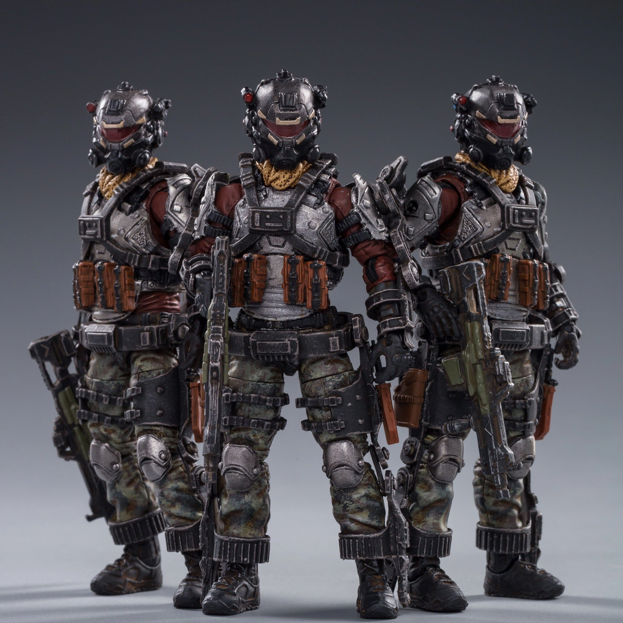 JOY TOY SKELETON FORCES DOUBLE SICKLE SQUAD 1/18 FIGURE 3PK Native Art Family Heirloom