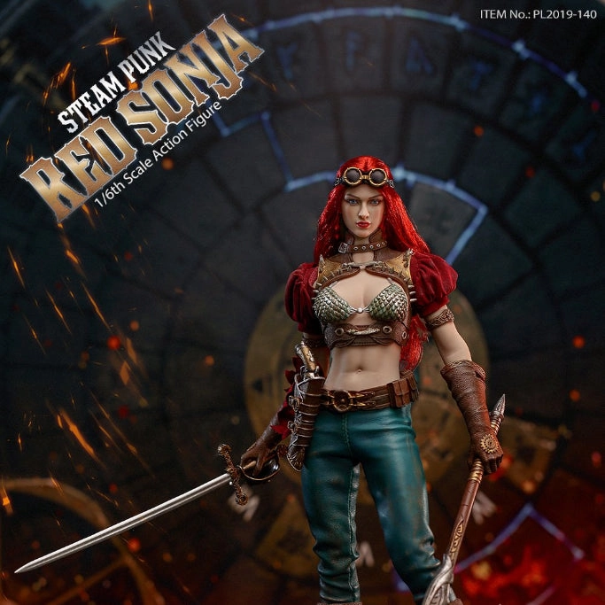 TBLeague Steam Punk Red Sonja Classic Version 1/6 Scale Small Statue Desktop Decor