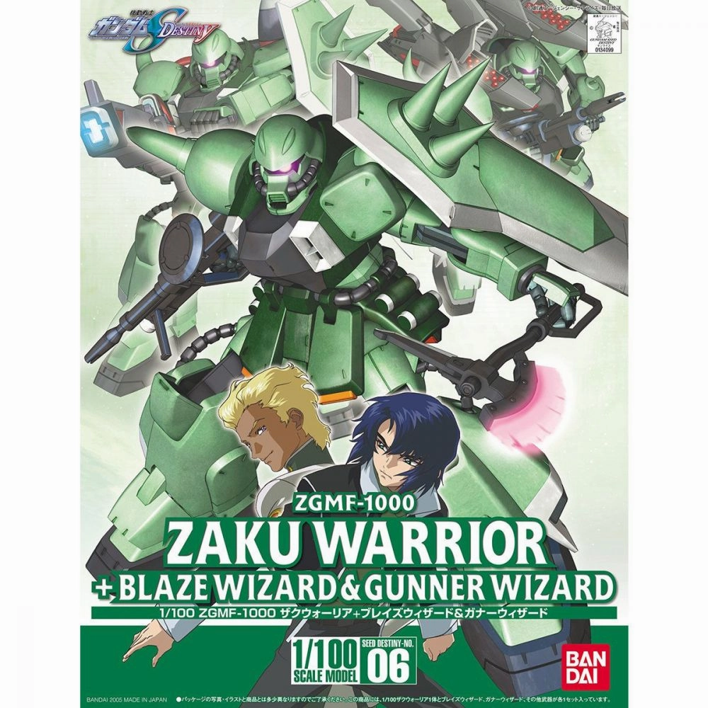 BANDAI Hobby HG 1/100 #06 Zaku Warrior + Blaze Wizard & Gunner Wizard Crypto Art