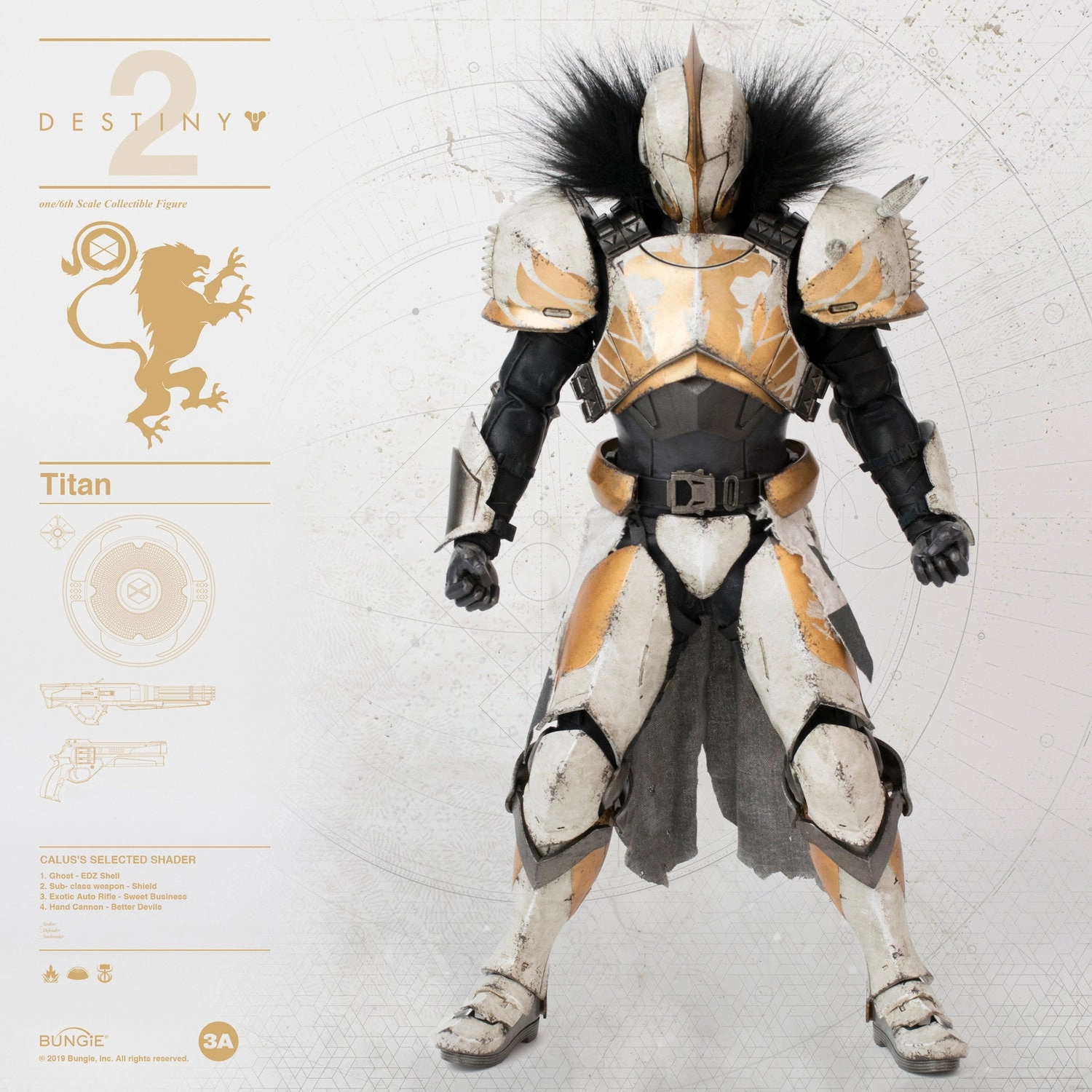 Historical Figure Seasonal Rotation ThreeA DESTINY 2 TITAN CALUS??S SELECTED SHADER 1/6th Scale Collectible Figure