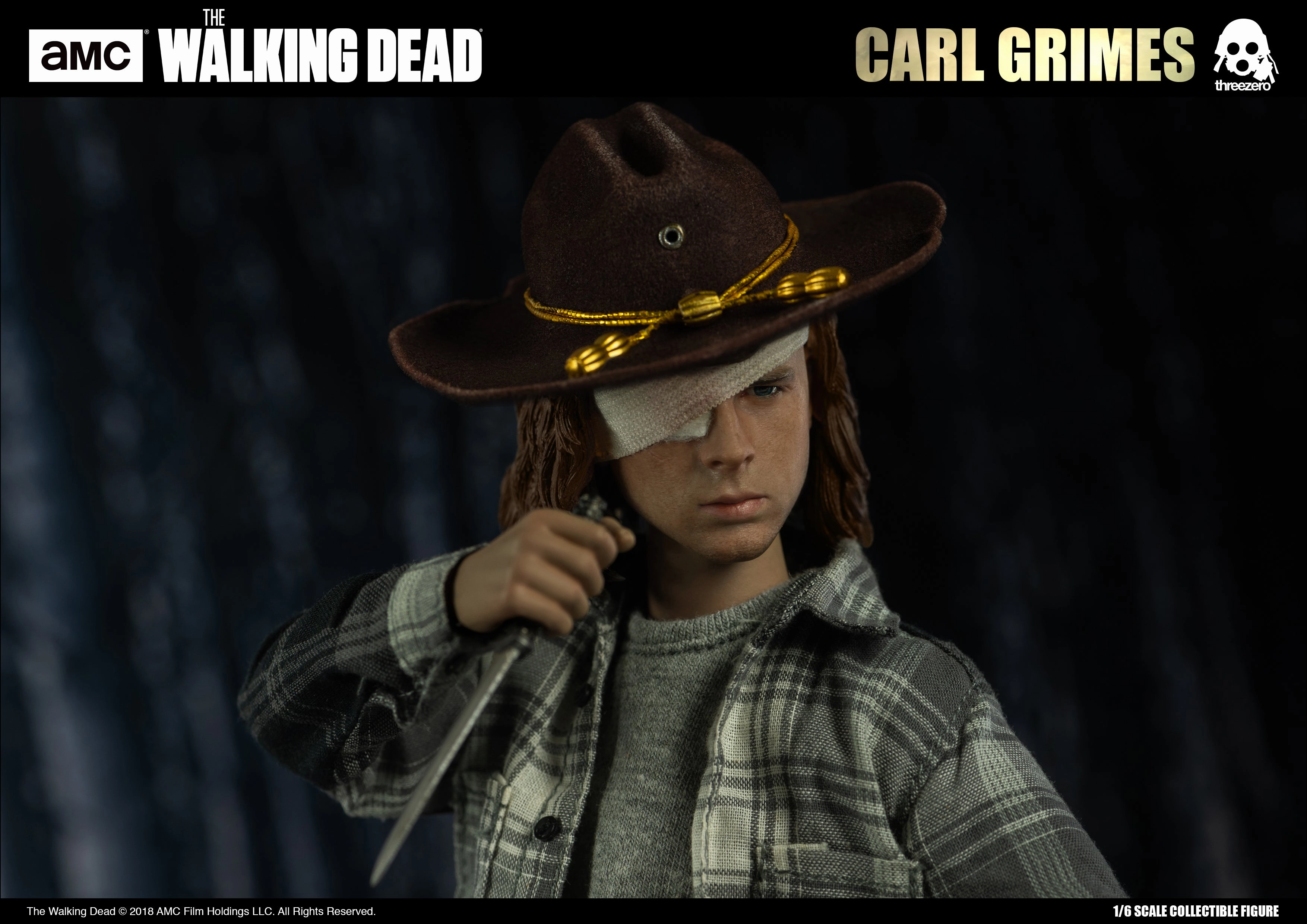 Threezero Walking Dead Carl Grimes (Deluxe version) Felt Toy