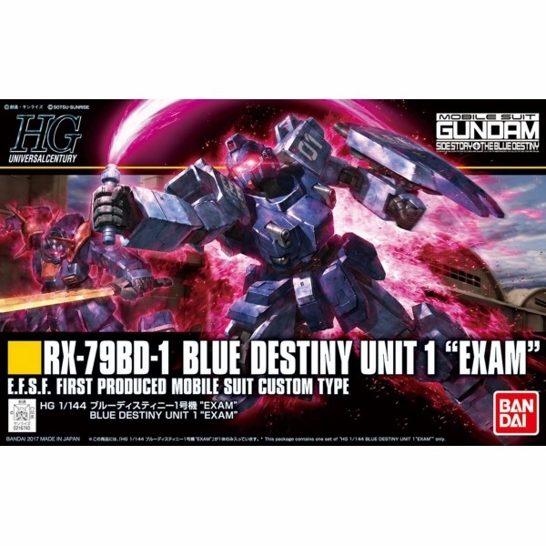 Bandai Hobby HGUC 1/144 #207 RX-79BD-1 Blue Destiny Unit 1 'EXAM' Gundam (5058268) Fantasy Goods