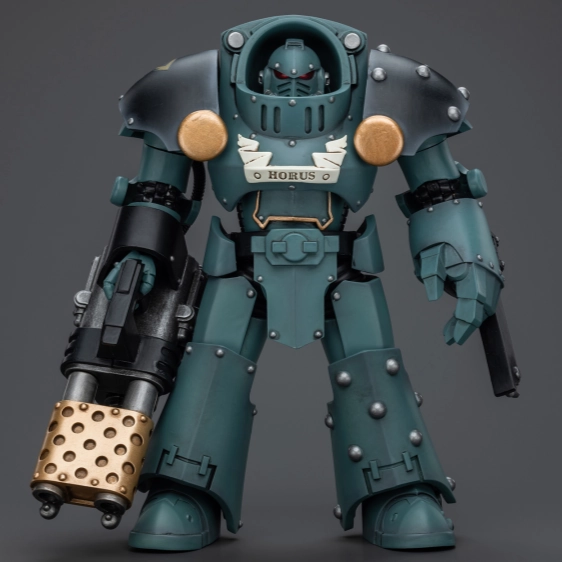 [Backorder] WARHAMMER Sons Of Horus Tartaros Terminator Squad Terminator With Heavy Flamer And Chainfist Swapable Head Series Set