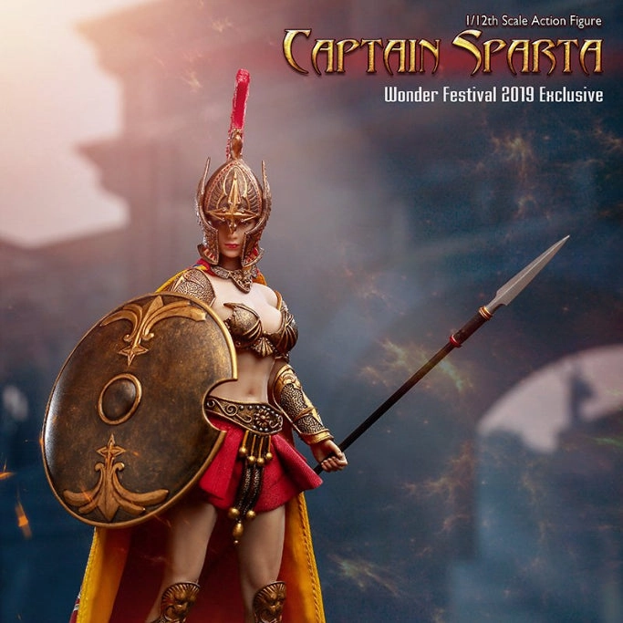 Chibi Goods Toy Gift TBLeague Captain Sparta Wonder Festival 2019 Exclusive 1/12 Scale Action Figure