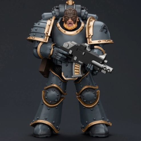 WARHAMMER Space Wolves Grey Slayer Pack Grey Slayer With Legion Vexilla Artistic expression Legendary Hero